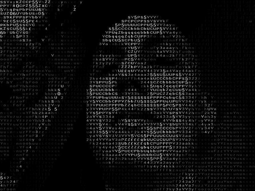 ASCII art portrait